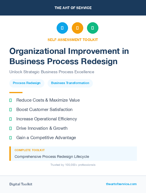 Organizational Improvement in Business Process Redesign