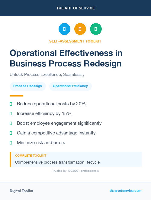 Operational Effectiveness in Business Process Redesign
