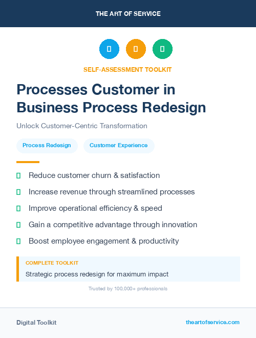 Processes Customer in Business Process Redesign
