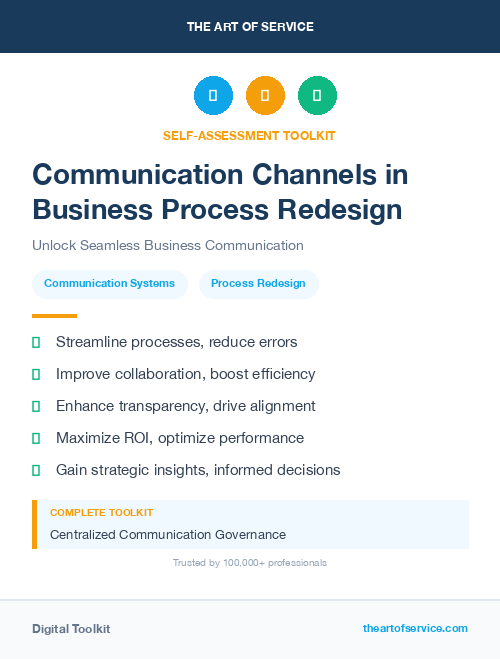 Communication Channels in Business Process Redesign