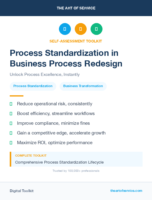 Process Standardization in Business Process Redesign