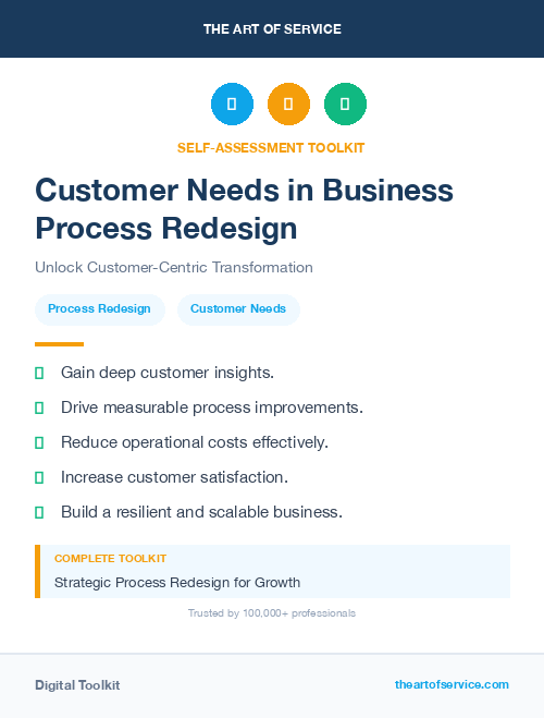 Customer Needs in Business Process Redesign