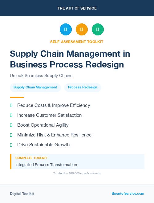 Supply Chain Management in Business Process Redesign