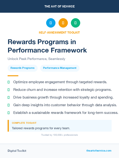 Rewards Programs in Performance Framework
