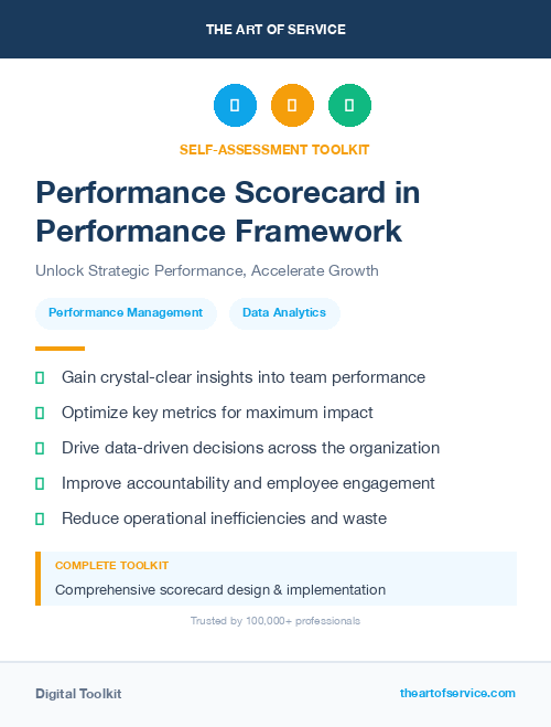 Performance Scorecard in Performance Framework