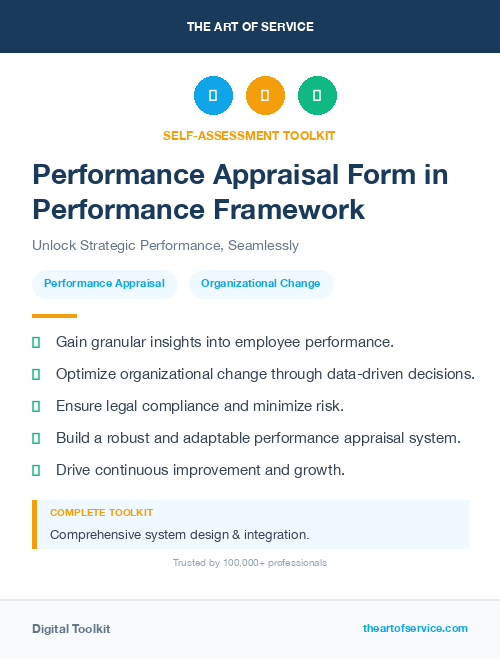 Performance Appraisal Form in Performance Framework