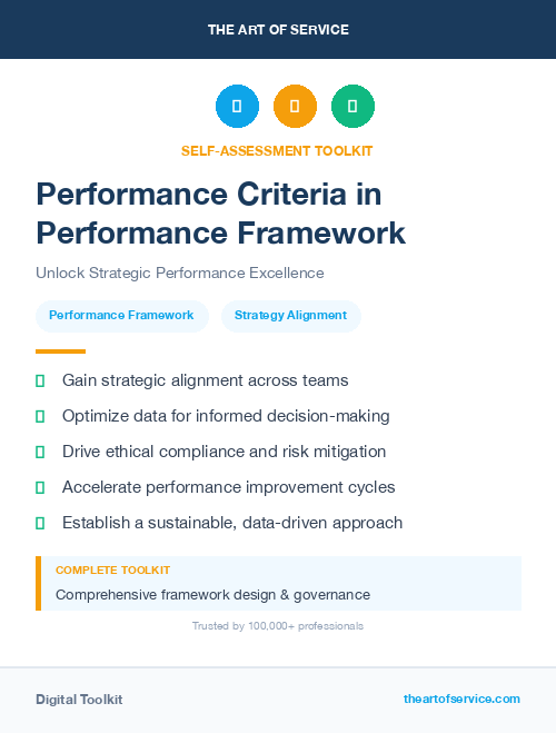 Performance Criteria in Performance Framework