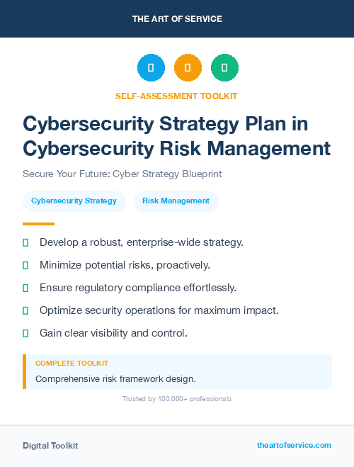 Cybersecurity Strategy Plan in Cybersecurity Risk Management