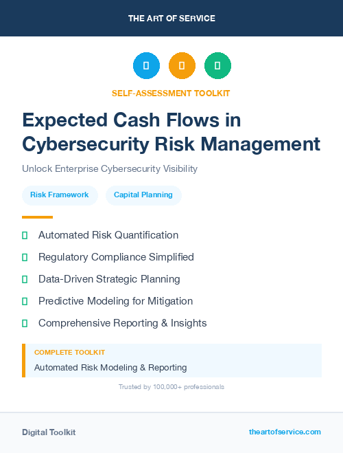 Expected Cash Flows in Cybersecurity Risk Management