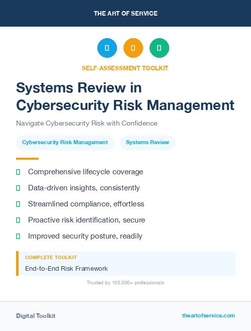 Systems Review in Cybersecurity Risk Management