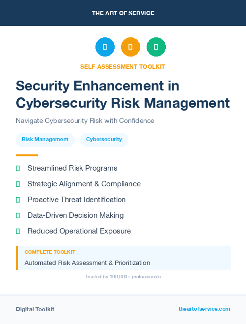 Security Enhancement in Cybersecurity Risk Management