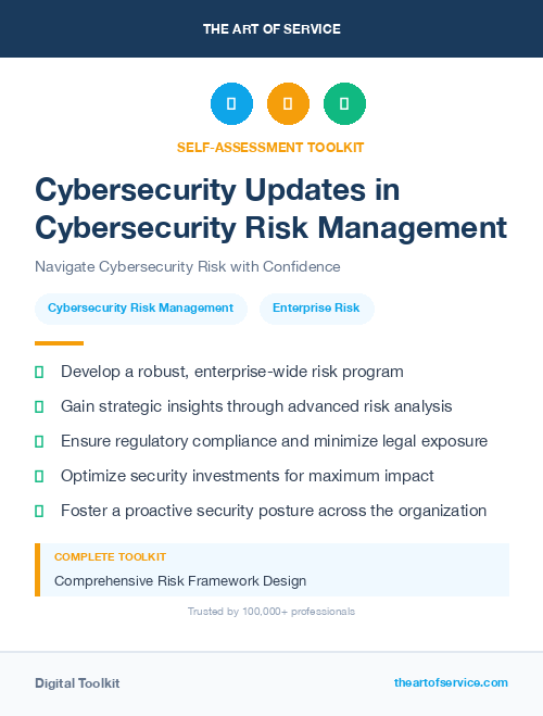 Cybersecurity Updates in Cybersecurity Risk Management