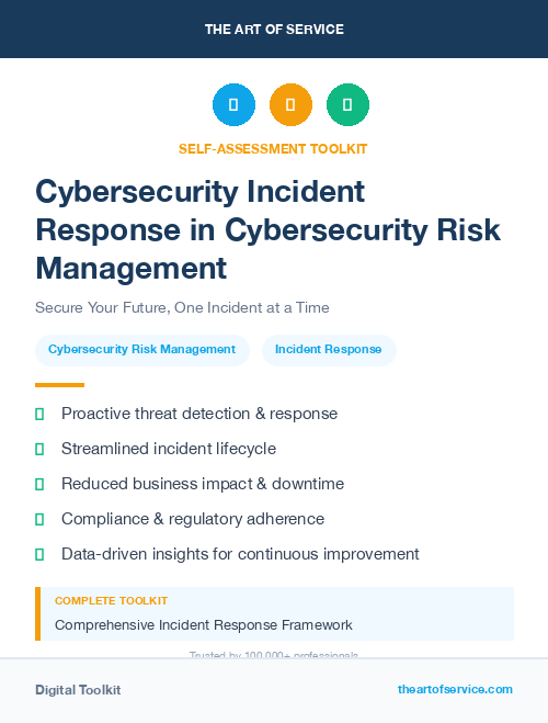 Cybersecurity Incident Response in Cybersecurity Risk Management