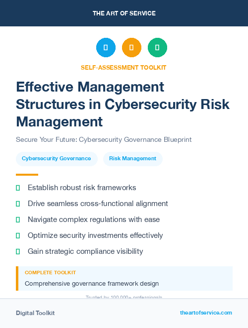 Effective Management Structures in Cybersecurity Risk Management