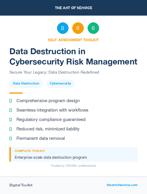 Data Destruction in Cybersecurity Risk Management
