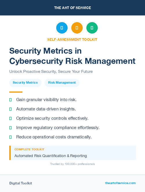 Security Metrics in Cybersecurity Risk Management
