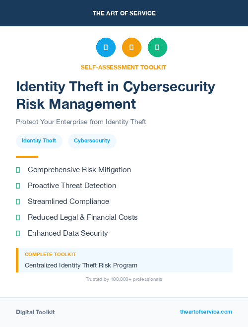 Identity Theft in Cybersecurity Risk Management