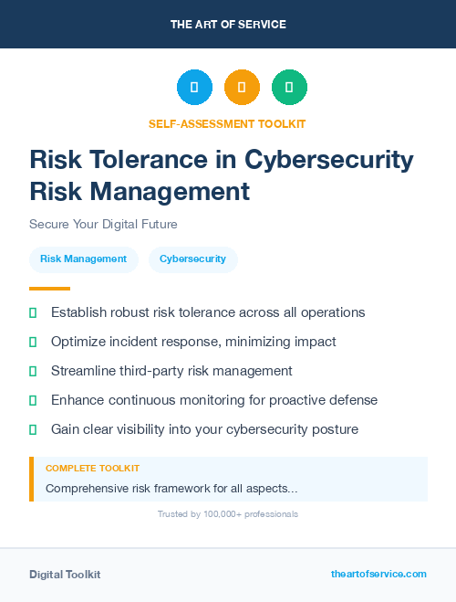 Risk Tolerance in Cybersecurity Risk Management