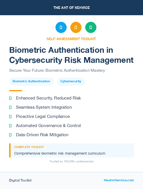 Biometric Authentication in Cybersecurity Risk Management
