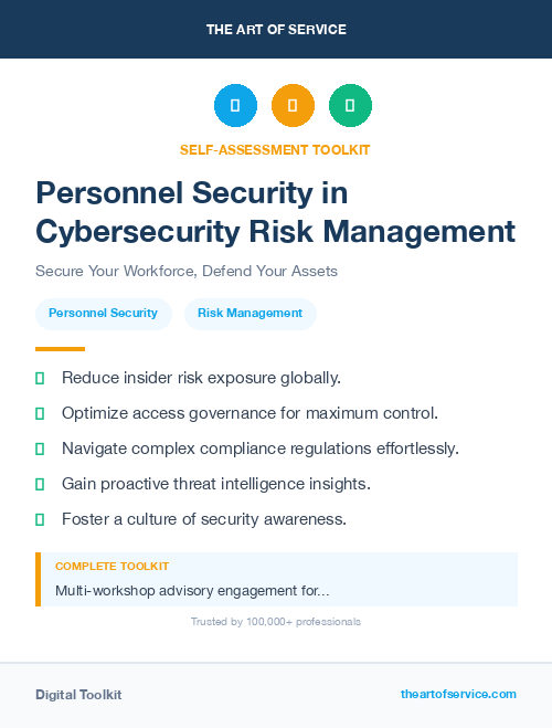 Personnel Security in Cybersecurity Risk Management