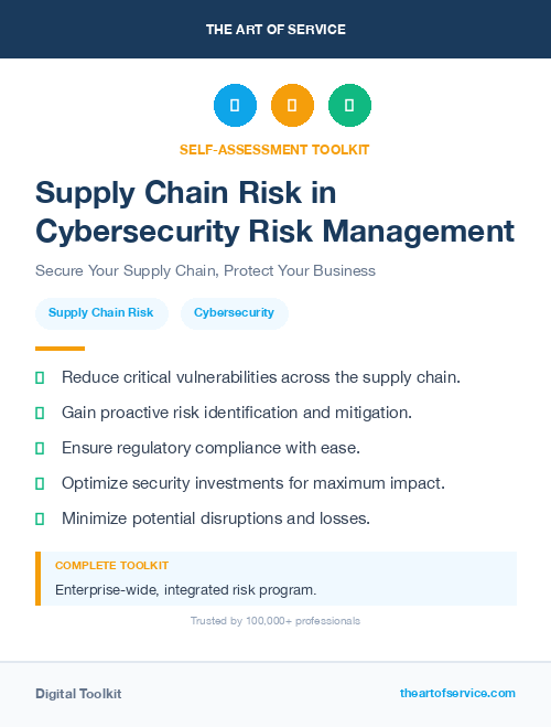 Supply Chain Risk in Cybersecurity Risk Management