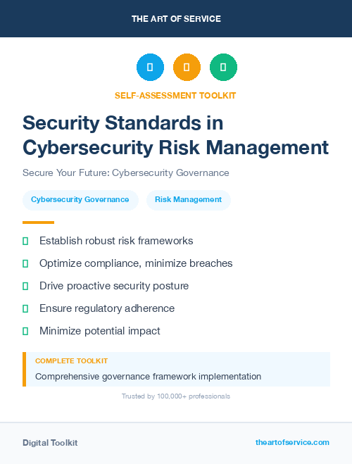 Security Standards in Cybersecurity Risk Management