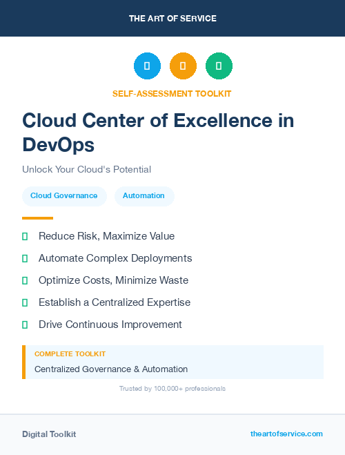 Cloud Center of Excellence in DevOps
