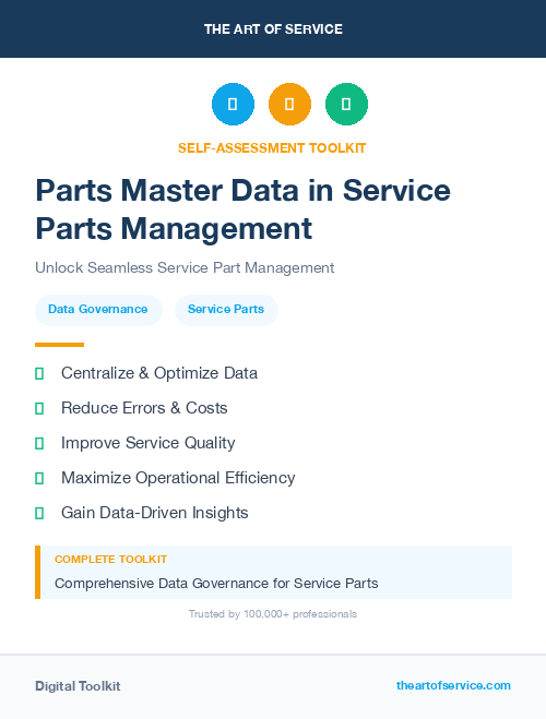 Parts Master Data in Service Parts Management