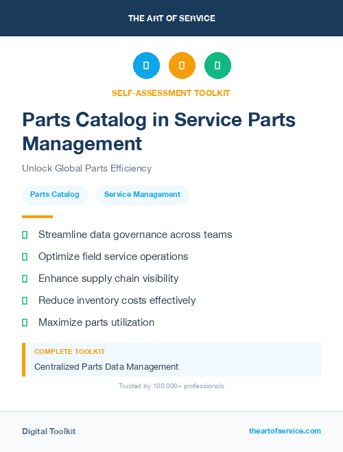 Parts Catalog in Service Parts Management