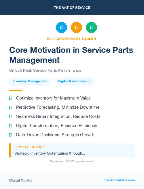 Core Motivation in Service Parts Management