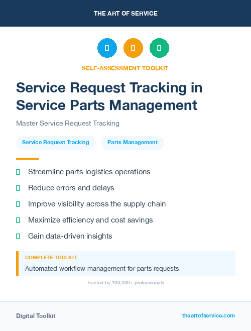 Service Request Tracking in Service Parts Management