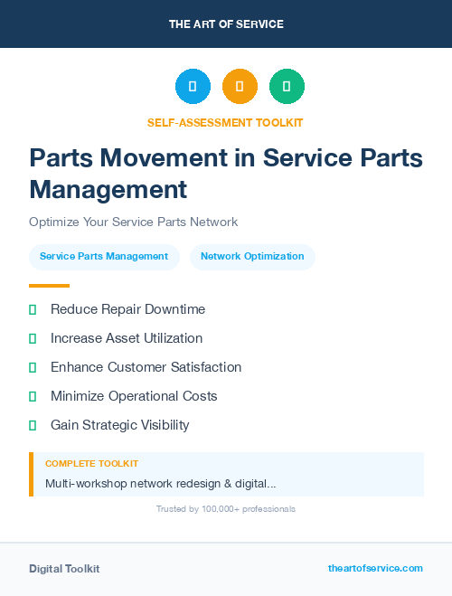 Parts Movement in Service Parts Management