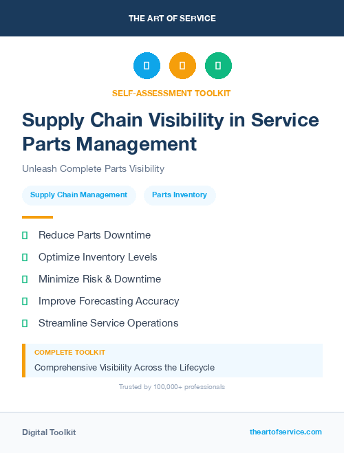 Supply Chain Visibility in Service Parts Management