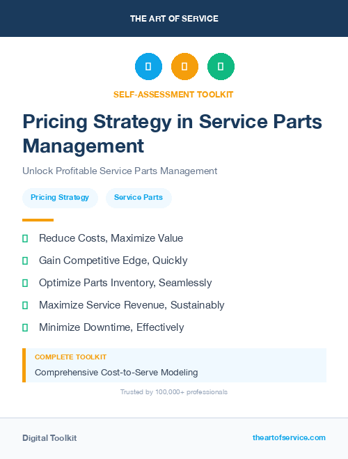 Pricing Strategy in Service Parts Management