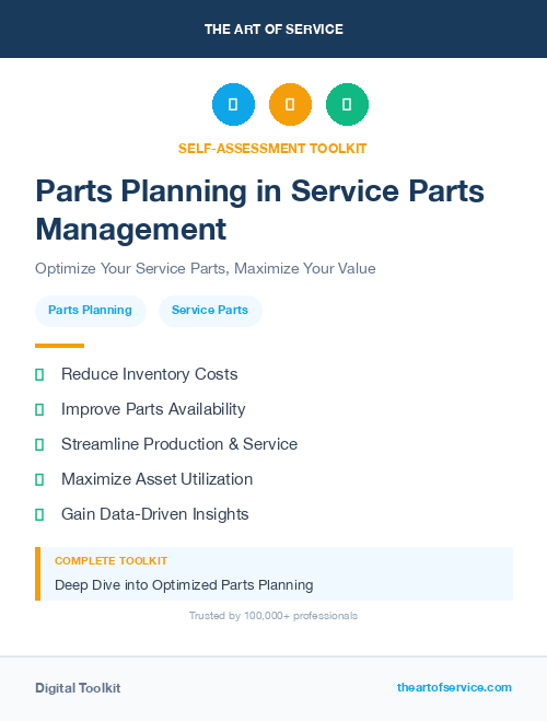 Parts Planning in Service Parts Management