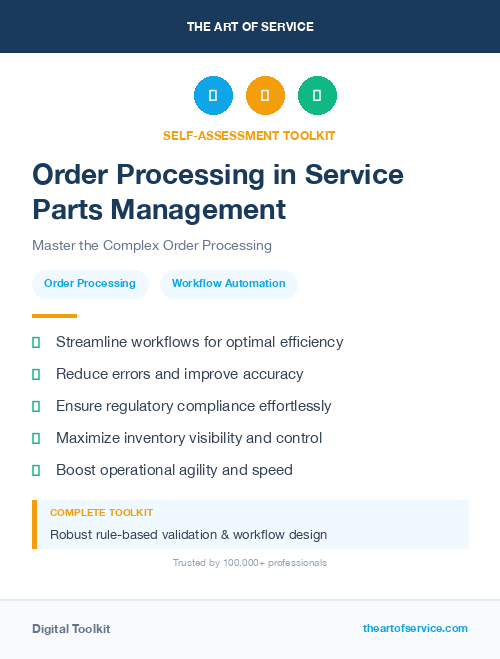 Order Processing in Service Parts Management