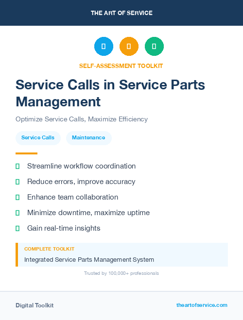 Service Calls in Service Parts Management