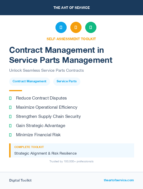 Contract Management in Service Parts Management