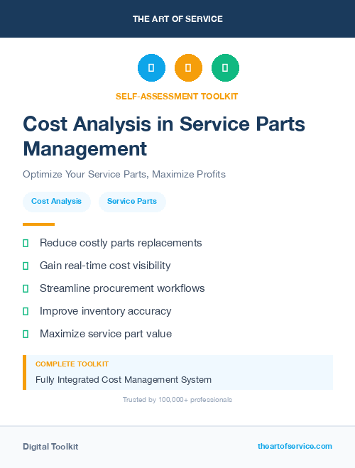 Cost Analysis in Service Parts Management