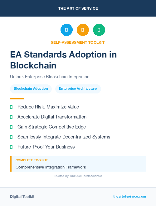 EA Standards Adoption in Blockchain