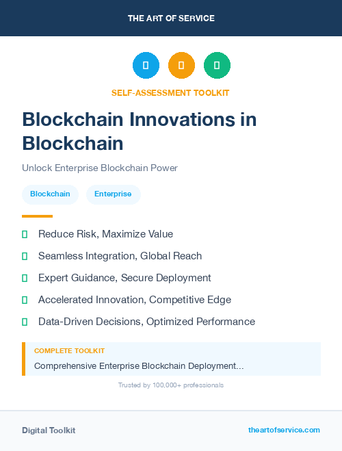 Blockchain Innovations in Blockchain