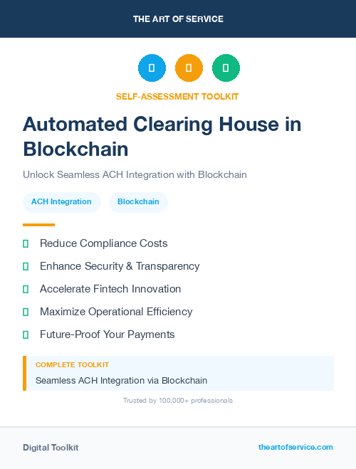 Automated Clearing House in Blockchain