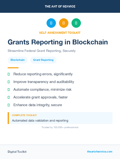 Grants Reporting in Blockchain