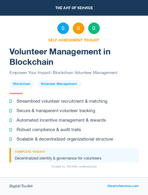 Volunteer Management in Blockchain
