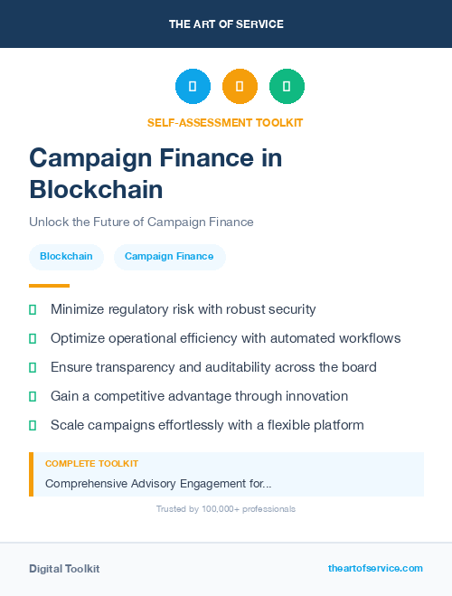 Campaign Finance in Blockchain