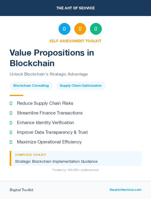 Value Propositions in Blockchain
