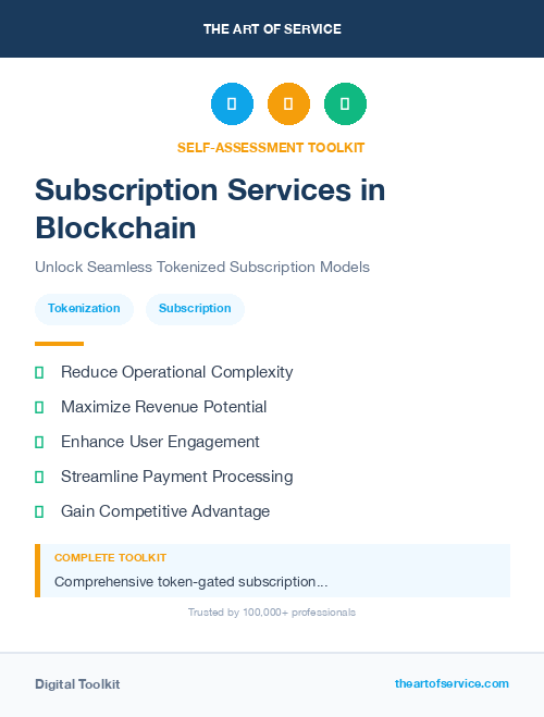 Subscription Services in Blockchain