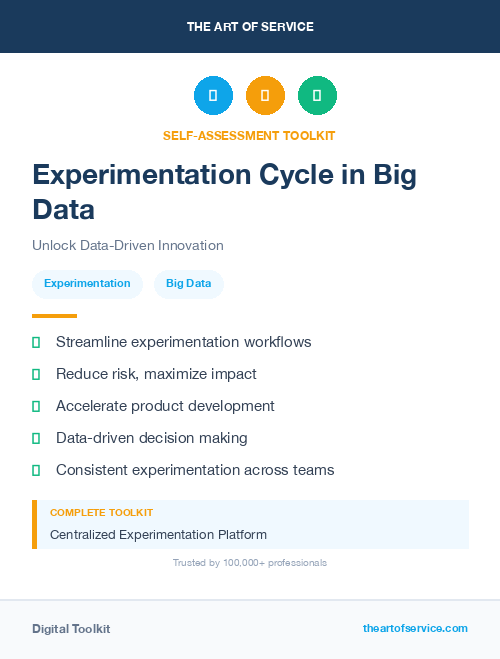 Experimentation Cycle in Big Data