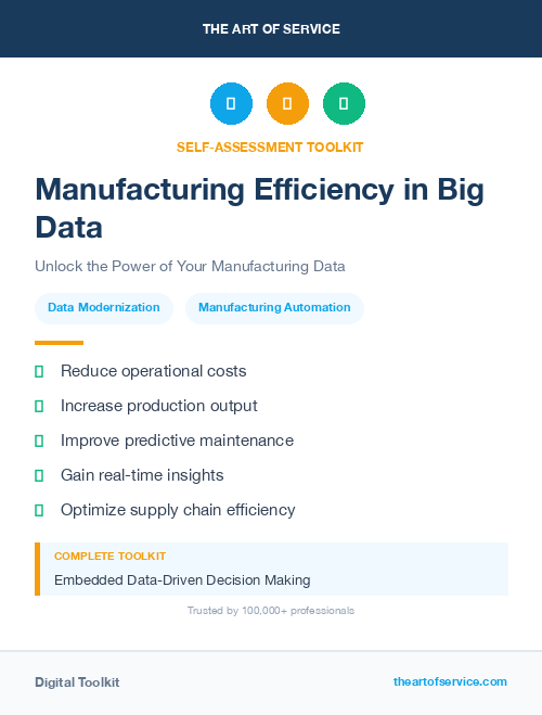 Manufacturing Efficiency in Big Data