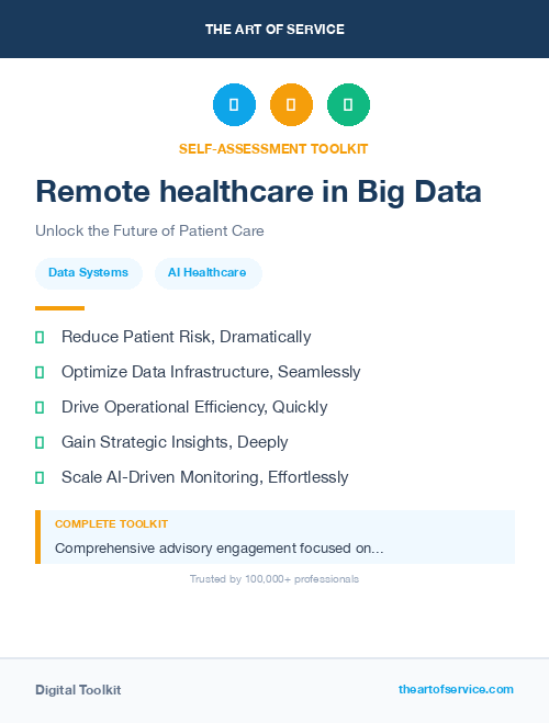 Remote healthcare in Big Data
